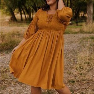 NWT Roolee Esmerelda Dress Mustard Golden Rod